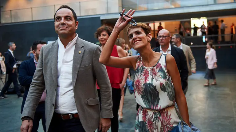 Sesión de investidura de la socialista María Chivite en el Parlamento de Navarra. MIGUEL OSÉS