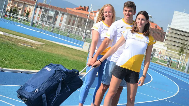 Tres de los navarros que acuden con la selección española al Campeonato de Europa de selecciones GRUPOMPLEO PAMPLONA