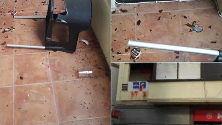 Imagen del ataque sufrido en la sede de UPN Navarra Suma durante las fiestas de Elizondo Foto TWITTER