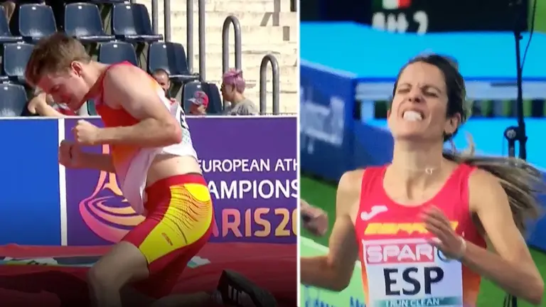 Adrián Vallés y Maitane Melero, durante su participación en el Campeonato de Europa de selecciones GPA