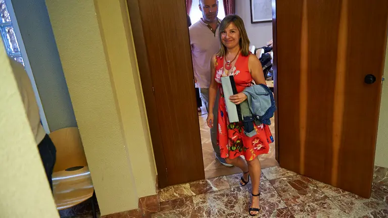 Pleno de dimisión de la alcaldesa de Huarte. MIGUEL OSÉS