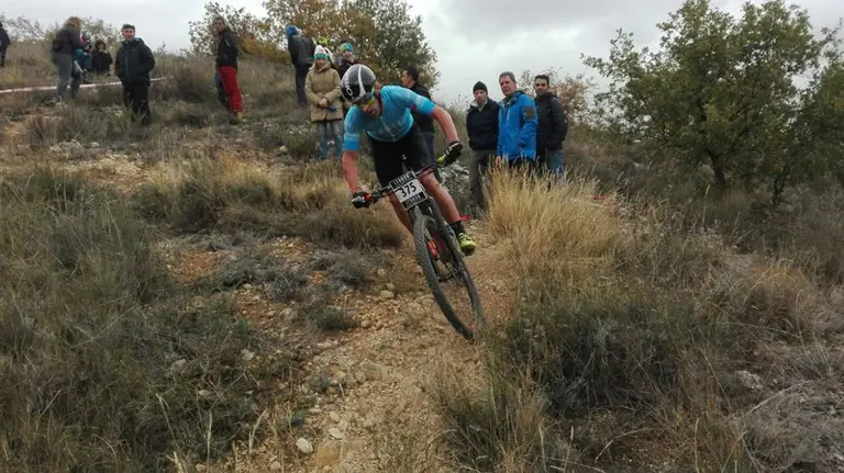 El ciclista navarro Patxi Cía durante una prueba TWITTER PATXI CÍA