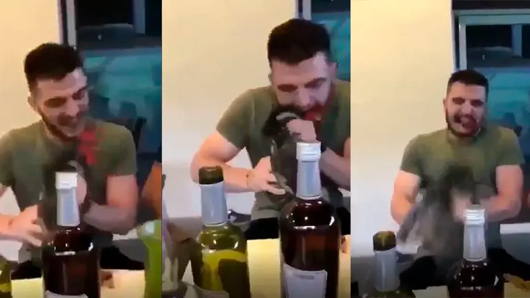 Varias organizaciones animalistas denuncian a un pelotari por arrancarle la cabeza a un gallo con la boca