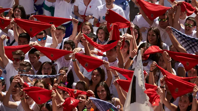 Chupinazo de las fiestas de Tafalla 2019. PABLO LASAOSA 8