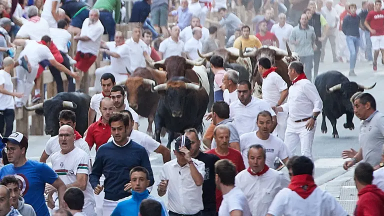 Primer encierro de Tafalla 2019. IÑIGO ALZUGARAY
