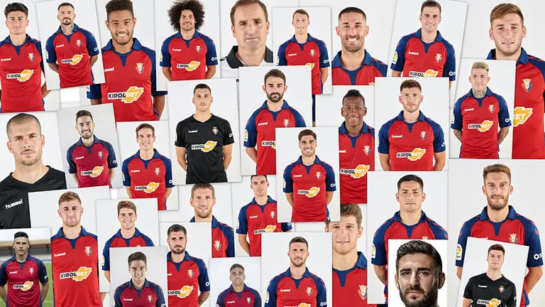 Plantilla de Osasuna para la temporada 2019-2020.