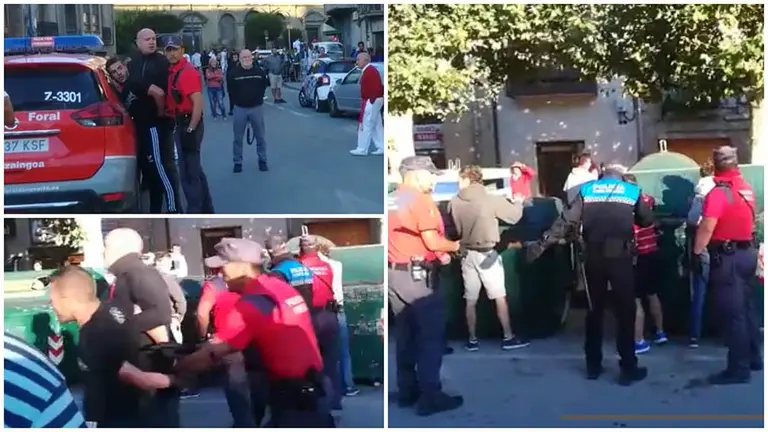 La Policía Foral identifica y detiene a cuatro jóvenes tras el encierro de Tafalla