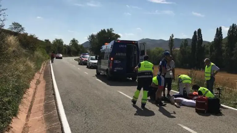 Accidente de un ciclista entre Acedo y Espronceda POLIC&Iacute;A FORAL