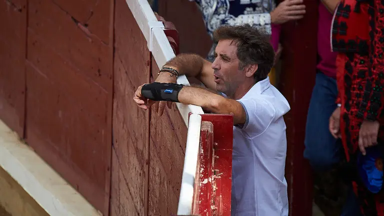 Última corrida de la feria de Tafalla de 2019 con la ganadería de Rosa Rodrigues para los rejones de Guillermo Hermoso de Mendoza y los toros de Buenavista para los diestros Joaquín Galdós y Filiberto. MIGUEL OSÉS