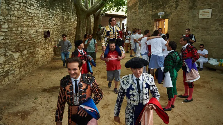 Última corrida de la feria de Tafalla de 2019 con la ganadería de Rosa Rodrigues para los rejones de Guillermo Hermoso de Mendoza y los toros de Buenavista para los diestros Joaquín Galdós y Filiberto. MIGUEL OSÉS
