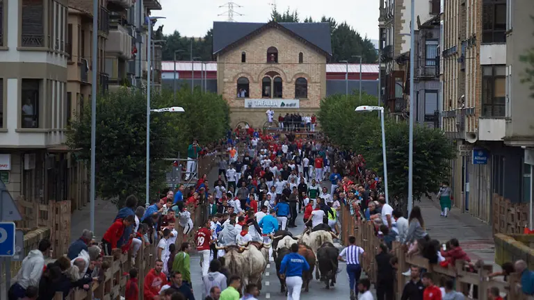 Último encierro de las fiestas de Tafalla 2019. PABLO LASAOSA 7