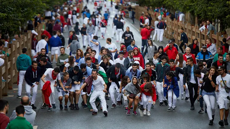 Último encierro de Tafalla 2019. IÑIGO ALZUGARAY