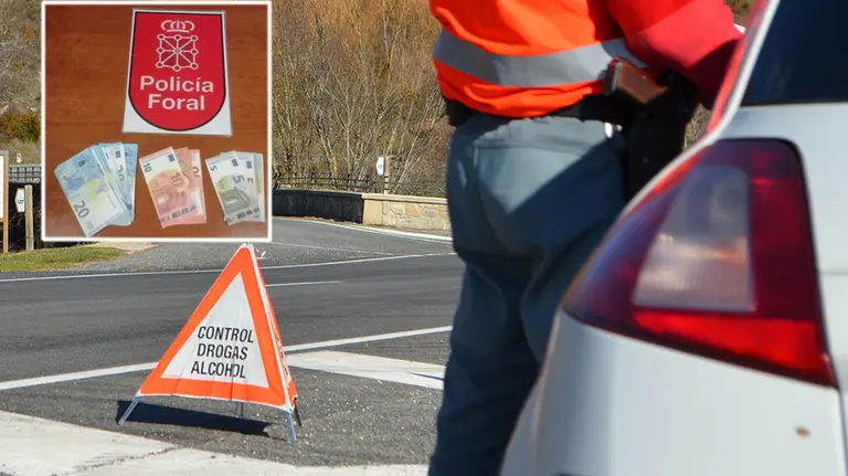 Control de drogas en Navarra y los billetes falsos incautados POLICÍA FORAL