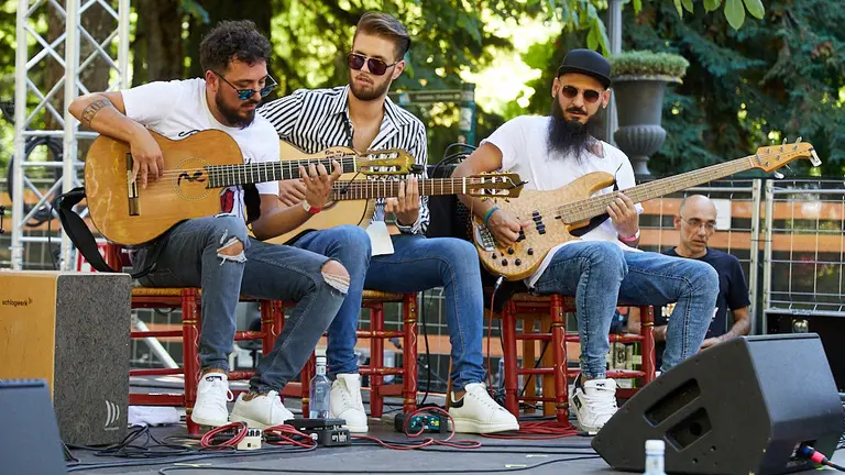 Jam Flamenca en El Bosquecillo de Pamplona dentro del VI Festival Flamenco on Fire. IÑIGO ALZUGARAY