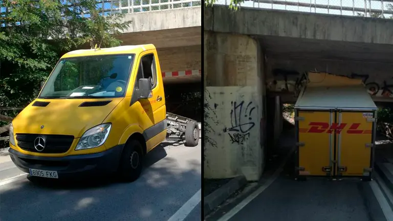 Accidente de un camión en el puente de la avenida de Navarra (3) POLICÍA MUNICIPAL DE PAMPLONA