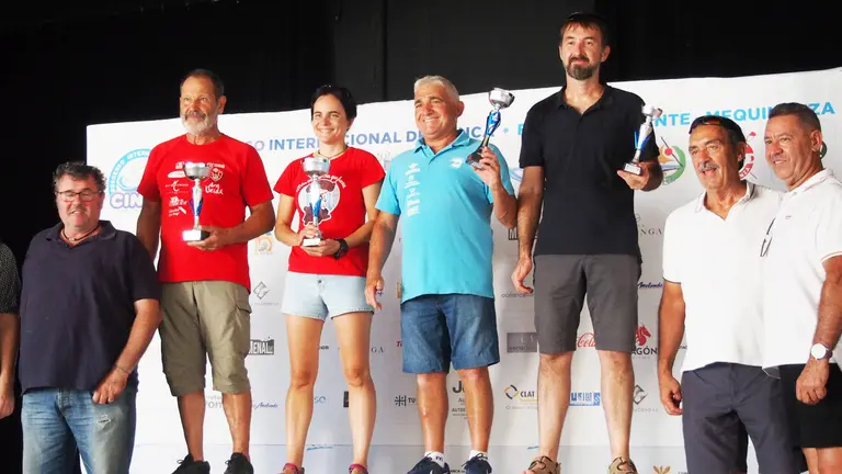 Podium de la regata nacional disputada en Cinca. Cedida.