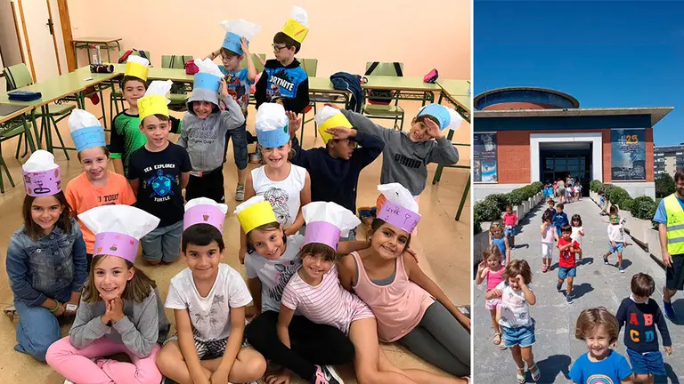 Varios de los niños participantes en algunos de los cursos y campamentos de verano para fomentar el uso de otros idiomas. CEDIDA