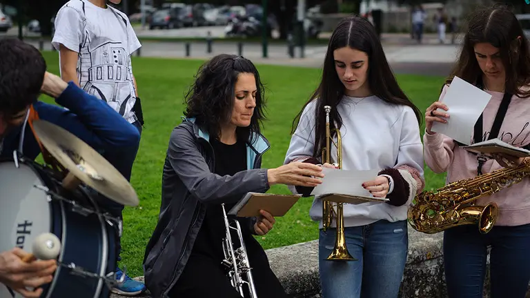 Pasacalles de los alumnos de Joaquín Maya. MIGUEL OSÉS_1