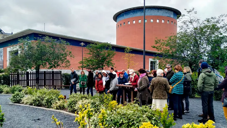 Imagen de archivo de una visita guiada en Pamplona. CEDIDA