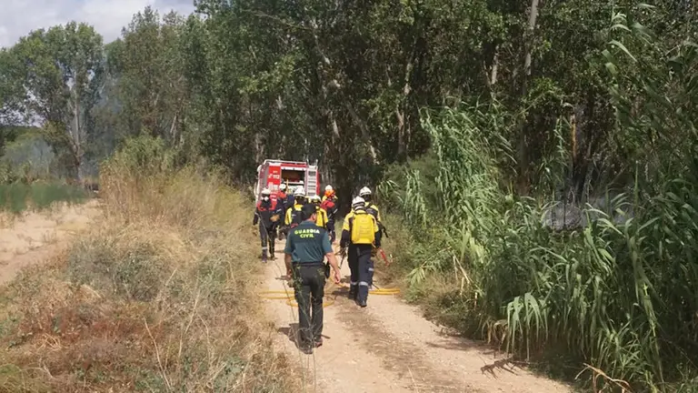 Imagen del incendio ocurrido en Lodosa y Sartaguda. GUARDIA CIVIL