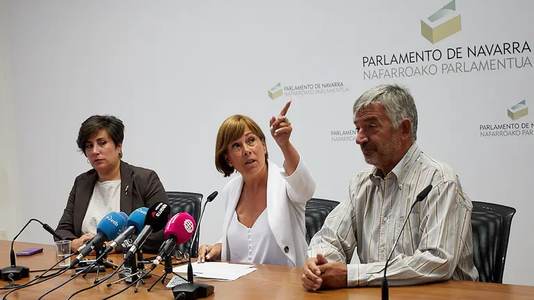 Rueda de prensa del grupo parlamentario de Geroa Bai con motivo del inicio del curso político. IÑIGO ALZUGARAY