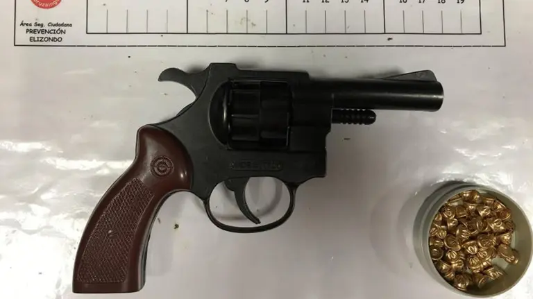 La Policía Foral incauta en un control rutinario un revólver de 6 mm POLICÍA FORAL