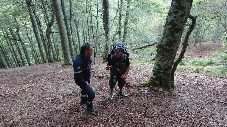 Peregrino rescatado por los bomberos en la zona de Ibañeta BOMBEROS