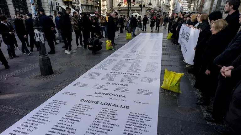 Una de las últimas protestas de Mujeres de Negro de Belgrado