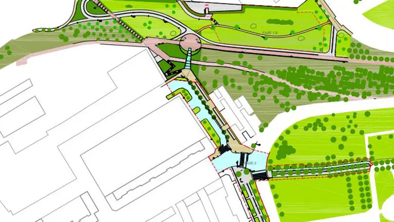 Plano del proyecto del ascensor urbano de Trinitarios AYUNTAMIENTO DE PAMPLONA