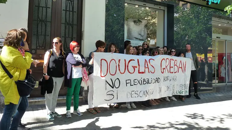 Imagen de la huelga de Douglas en Navarra. CEDIDA