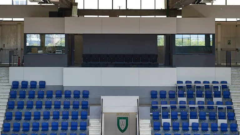 Nuevas instalaciones del Pabellón Anaitasuna y de los vestuarios. MIGUEL OSÉS