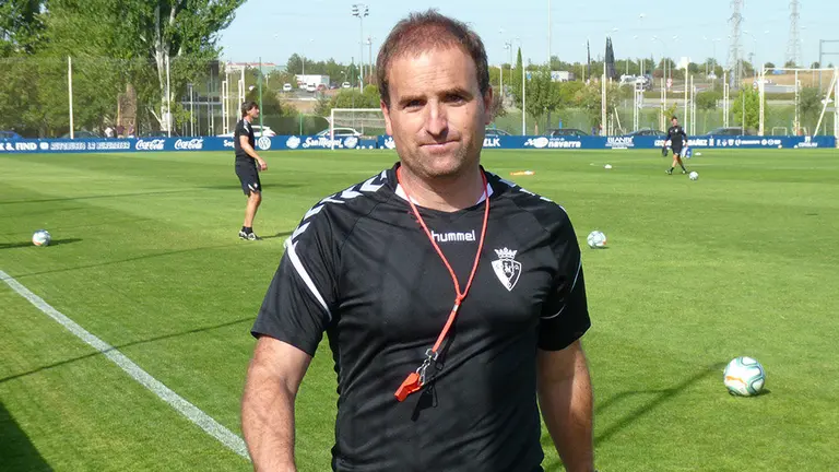 El entrenador de Osasuna, Jagoba Arrasate, en Tajonar. Navarra.com