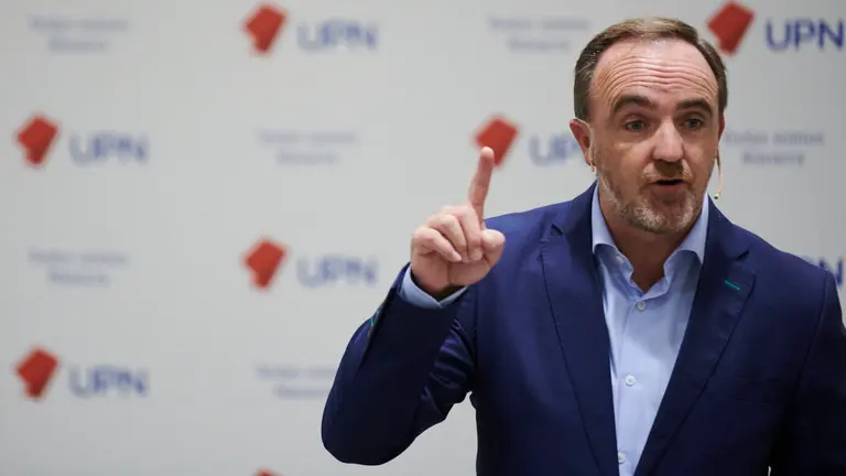 El presidente de UPN, Javier Esparza, clausura el Foro de Política Municipal de la formación regionalista. PABLO LASAOSA 7