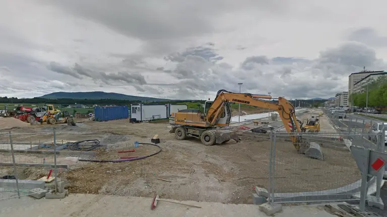 Obras en la avenida Pamplona