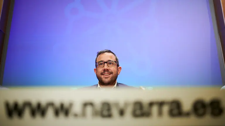 Javier Remirez ofrece una rueda de prensa para informar de los principales asuntos tratados en la sesión de Gobierno. PABLO LASAOSA 1