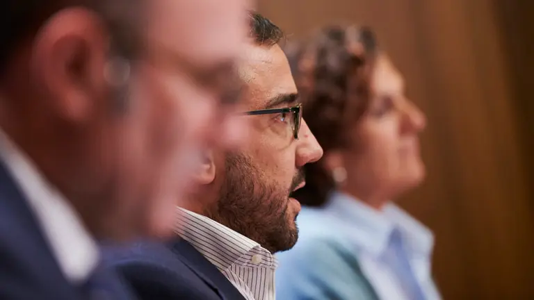 Javier Remirez ofrece una rueda de prensa para informar de los principales asuntos tratados en la sesión de Gobierno. PABLO LASAOSA 3