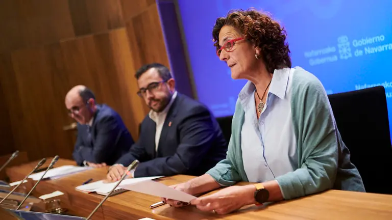 Javier Remirez ofrece una rueda de prensa para informar de los principales asuntos tratados en la sesión de Gobierno. PABLO LASAOSA 5