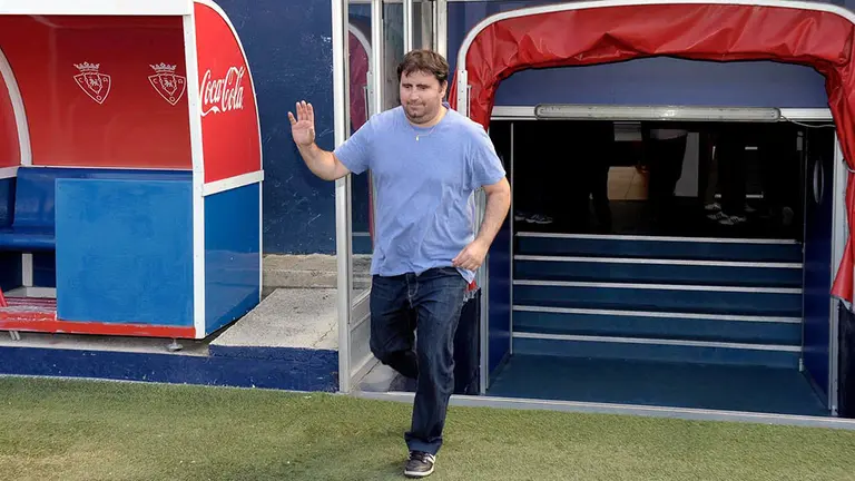 Fermín Zariquiegui, en una imagen tomada en el estadio de El Sadar de Pamplona. VILLAR LÓPEZ