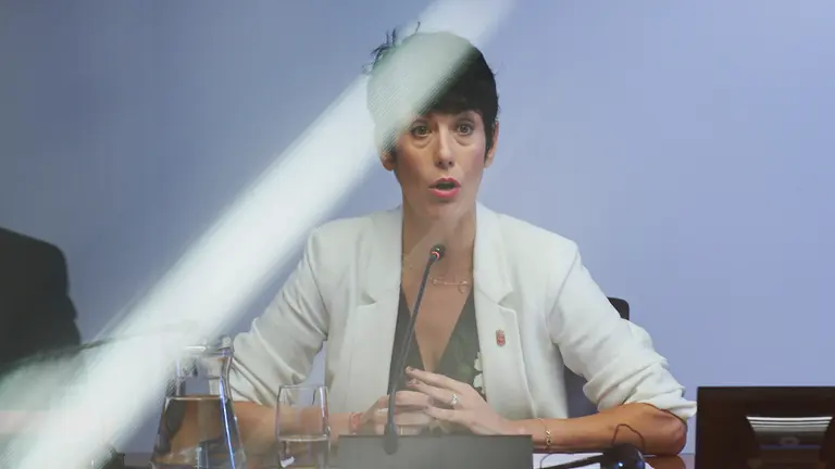 La consejera de Hacienda, Elma Saiz, comparece en el Parlamento de Navarra. PABLO LASAOSA 5