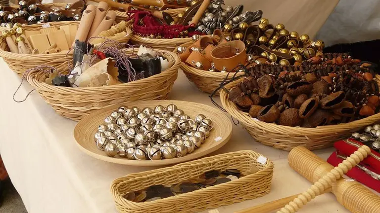 Imagen de archivo de un mercado medieval ARCHIVO