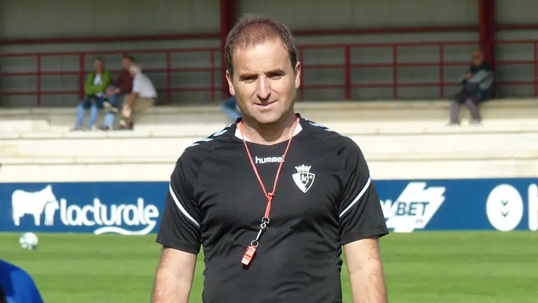 El entrenador de Osasuna, Jagoba Arrasate, en Tajonar. Navarra.com