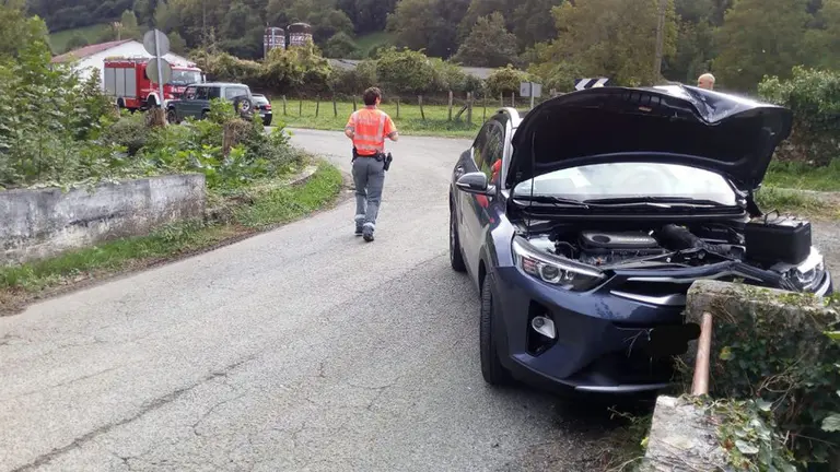 Accidente de tr&aacute;fico ocurrido en Irurita BOMBEROS DE NAVARRA