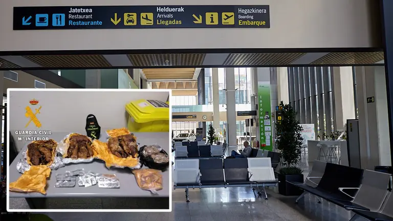 Decomisados 7 kilos de carne de cobaya en el aeropuerto de Noáin GUARDIA CIVIL