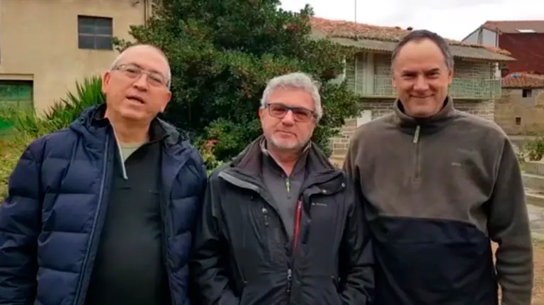 Alberto Sanfrutos, Valentín Ferrero y Erundino Alonso, miembros de Los Lobos