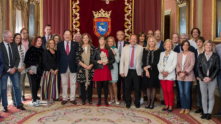 Recepción municipal para Natalia Quintana por su medalla de oro en doma clásica. Cedida.