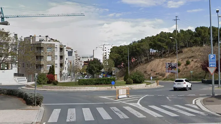 Glorieta de la Merindad de Estella en Tudela, donde se ha producido el atropello a un menor