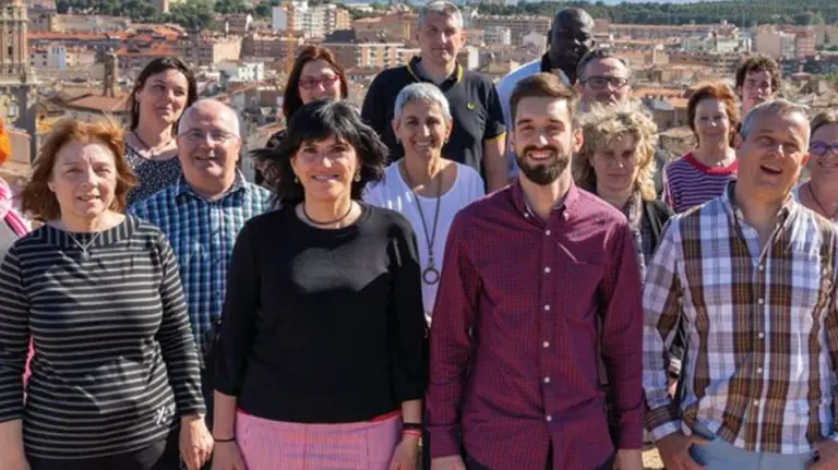 Algunos de los miembros de la candidatura de la CUP a las elecciones de mayo, con Mikel Sánchez Benavente a la cabeza ARCHIVO