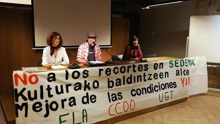 Rueda de prensa del comité de empresa de Sedena EUROPA PRESS