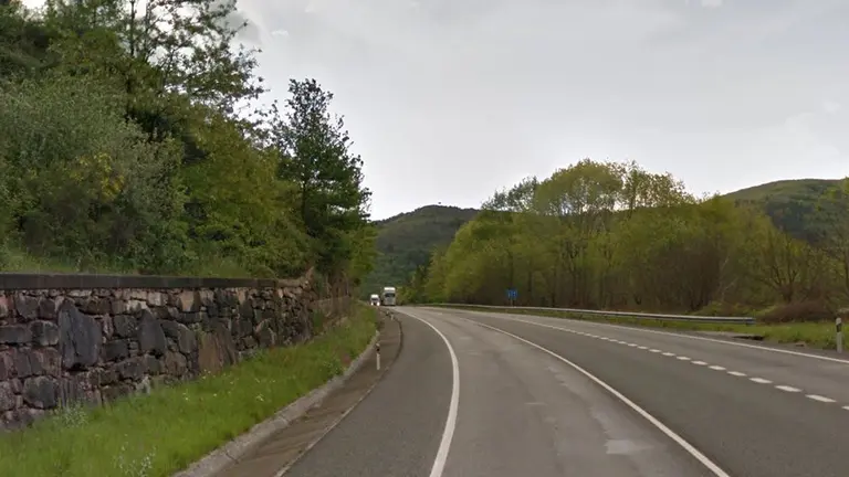 Tramo de la N 121 A a su paso por Santesteban ARCHIVO