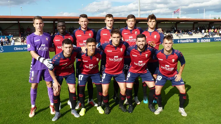 equipo titular de Osasuna Promesas en Tajonar, ante el Unionistas